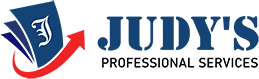 A green background with blue letters that say jude professional.